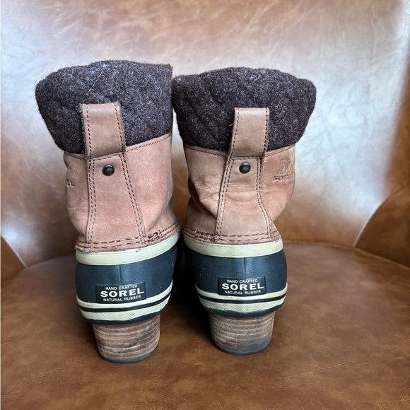 Sorel Slimpack II Lace Leather Winter waterproof duck boots Preppy Size 10 - Picture 5 of 9